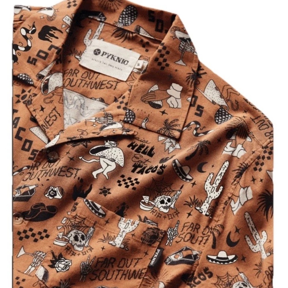 Pyknic RAISE HELL EAT TACOS BUTTON-UP Size S women’s